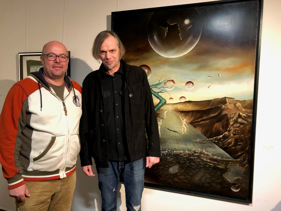 Die beiden Künstler Jens Rockrohr und Thorsten Fink.