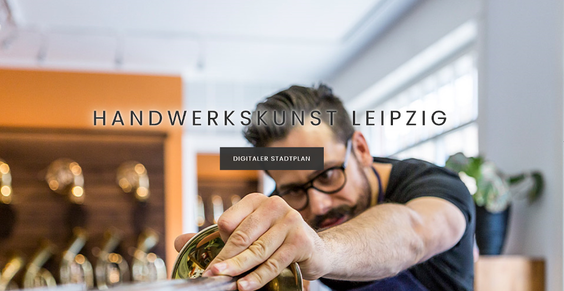 Die Internetseite der Kandwerkskunst Leipzig
