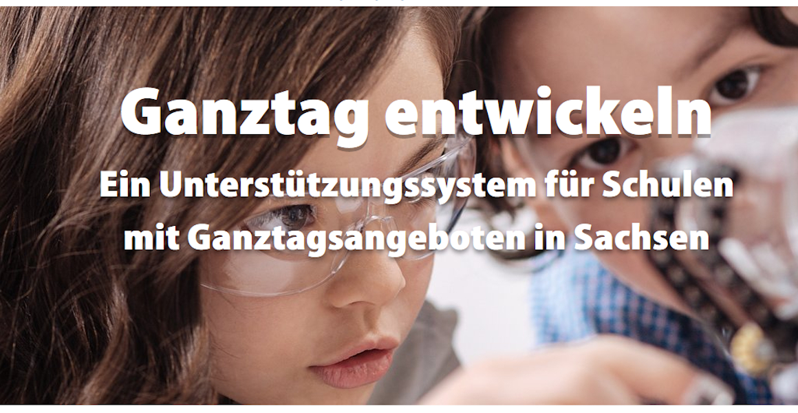 Die Startseite des Unterstützungssystems für Schulen mit ganztagsangeboten in Sachsen